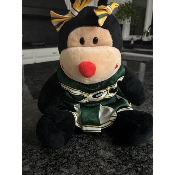 Build-A-Bear Ladybug Plush W/ NFL Green Bay Packers Cheerleader Outfit & Bow 16” - Picture 6 of 16